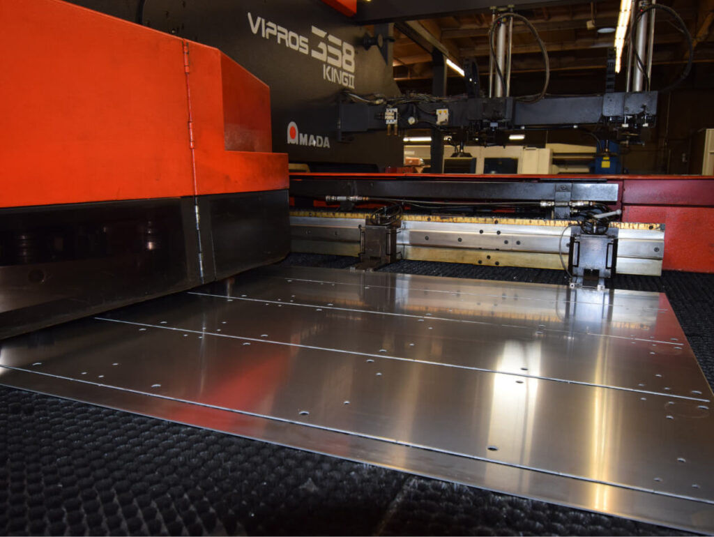 amada vipros 358 king II machine in the Adams Campbell metal production facility